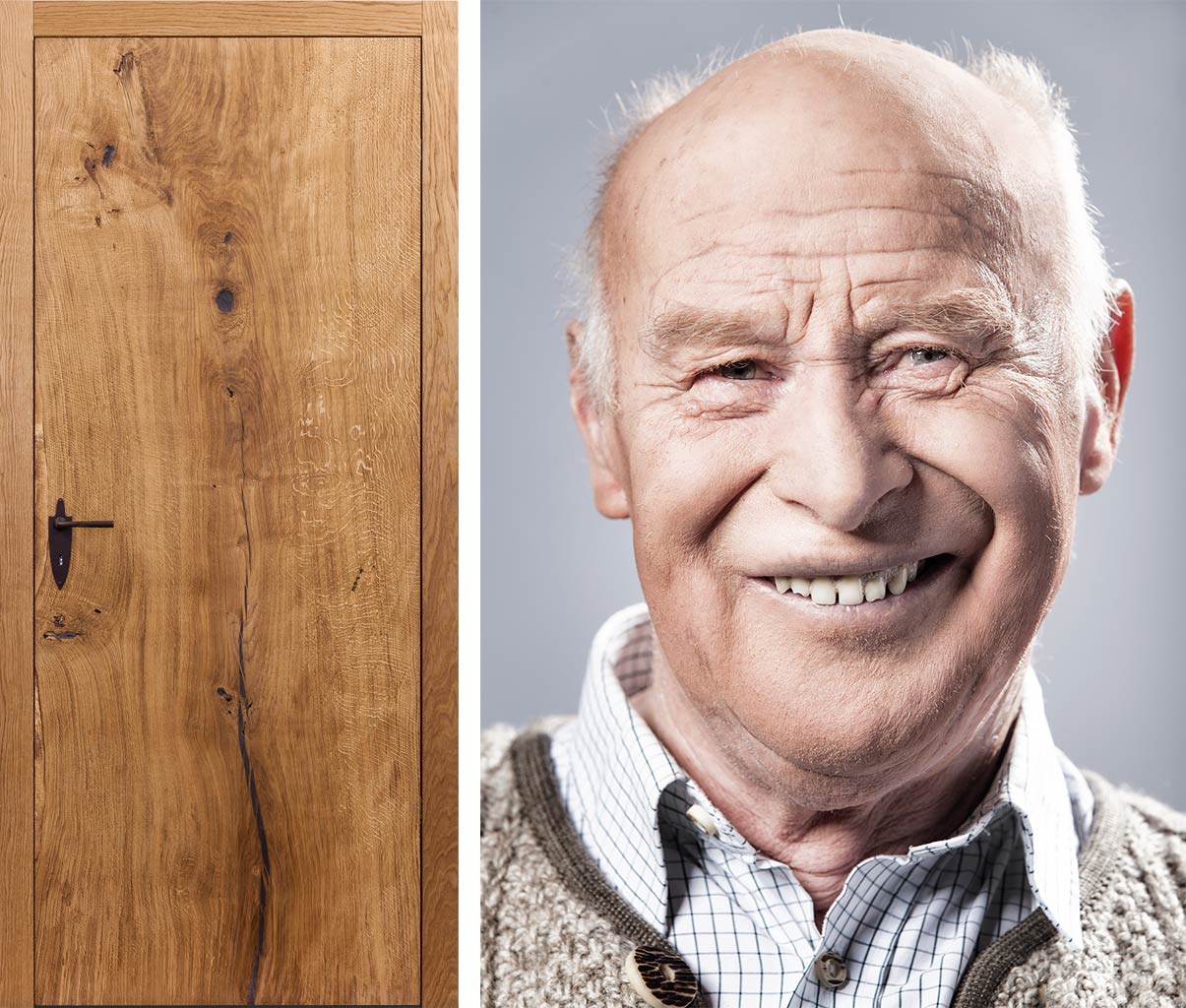 UNIKAT – Eiche sandgestrahlt, gebürstet und geölt | Zarge: Eiche Altholz